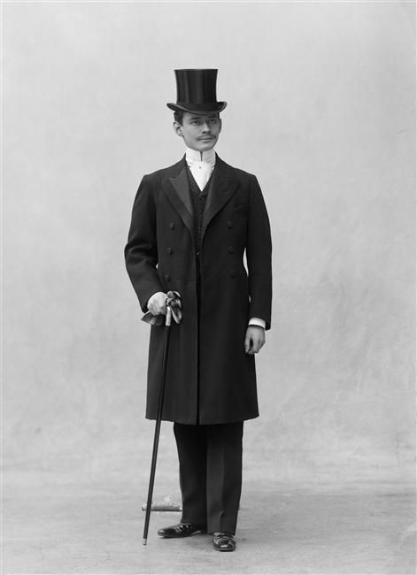 Louis Cartier in a frock coat and top hat, photographed by the atelier Nadar
